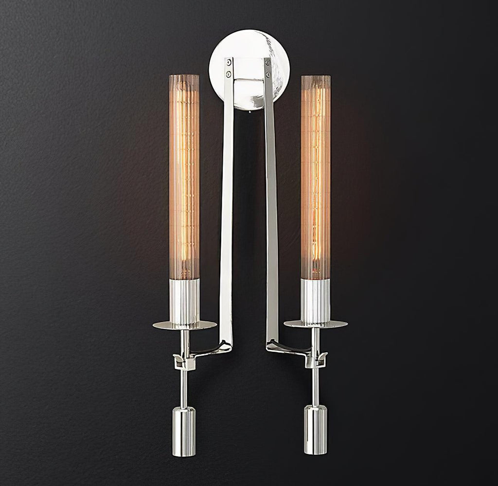 Fontanelle Ribbed Glass Wall Sconce – wall sconce view 91