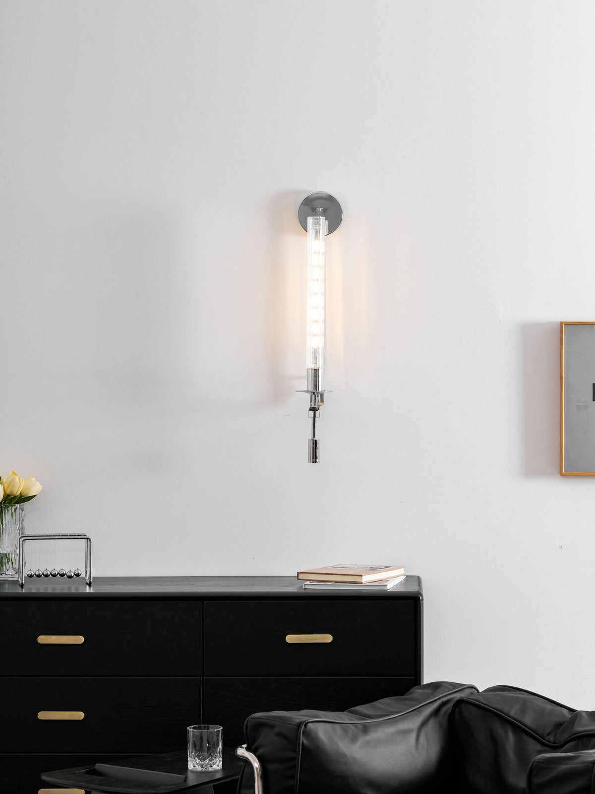 Fontanelle Ribbed Glass Wall Sconce – wall sconce view 92