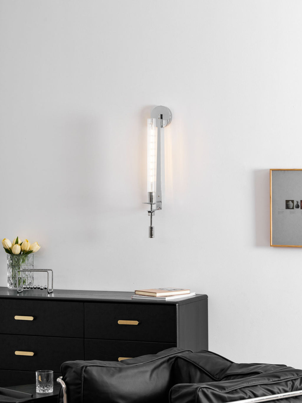 Fontanelle Ribbed Glass Wall Sconce – wall sconce view 93
