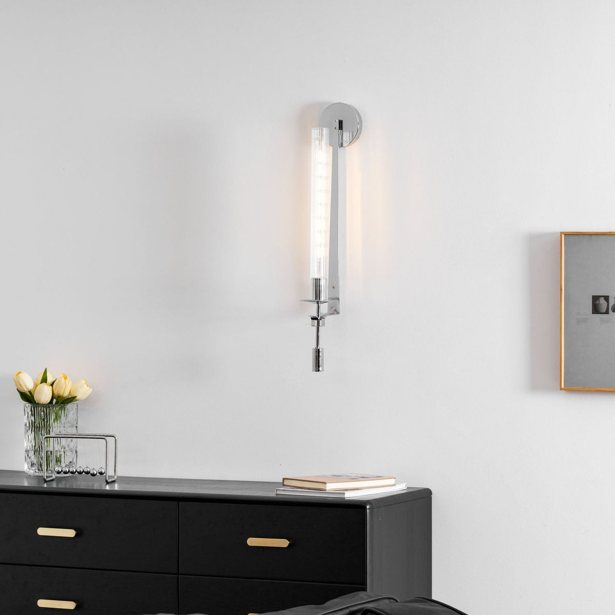 Fontanelle Ribbed Glass Wall Sconce – wall sconce view 94