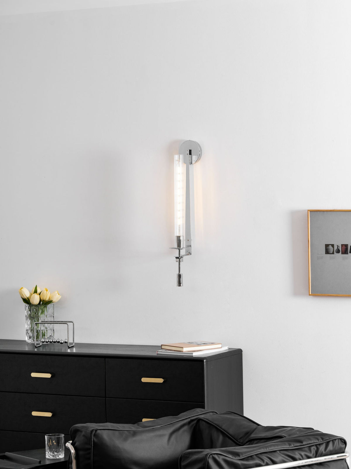 Fontanelle Ribbed Glass Wall Sconce – wall sconce view 95