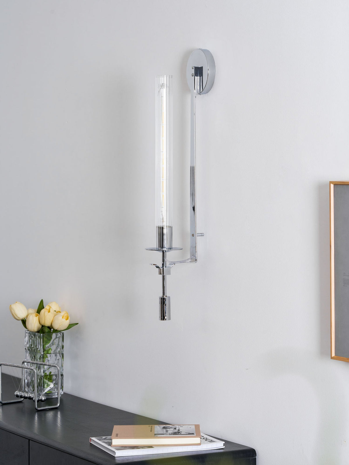 Fontanelle Ribbed Glass Wall Sconce – wall sconce view 96