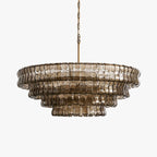 Glacelle Tiered Textured Glass Chandelier — product detail 1