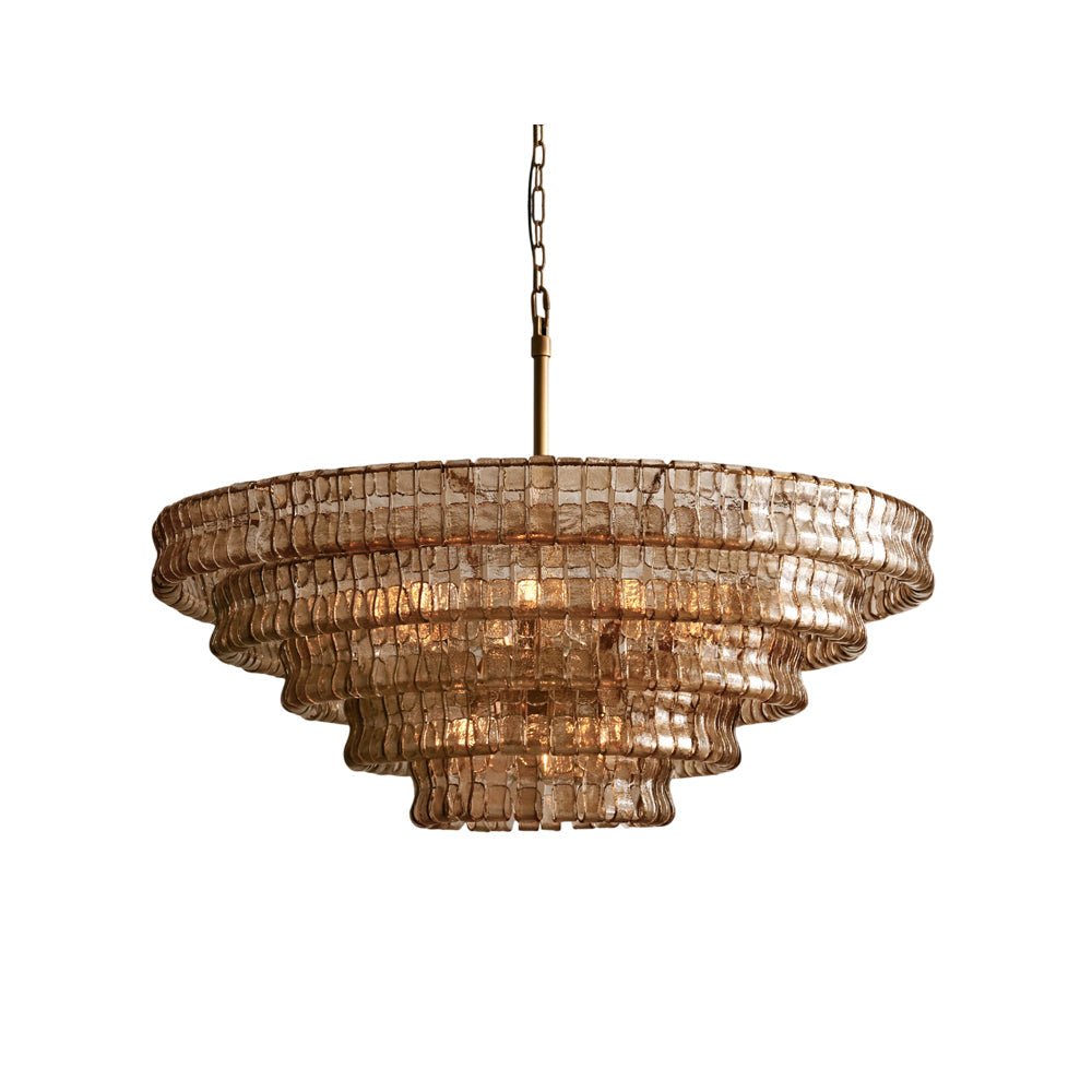 Glacelle Tiered Textured Glass Chandelier — product detail 27