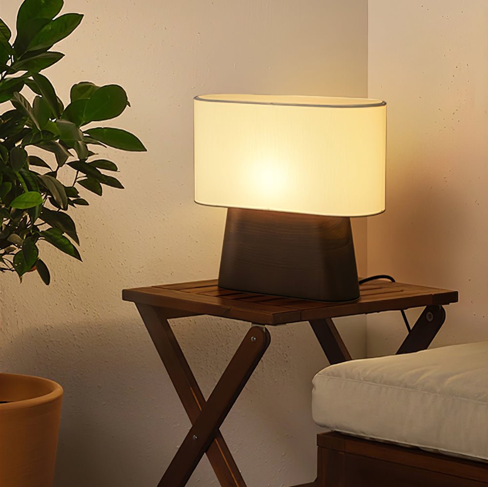 Habitat Wood and Fabric Table Lamp - product view 4