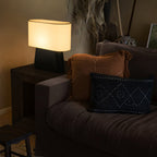 Habitat Wood and Fabric Table Lamp - product view 14