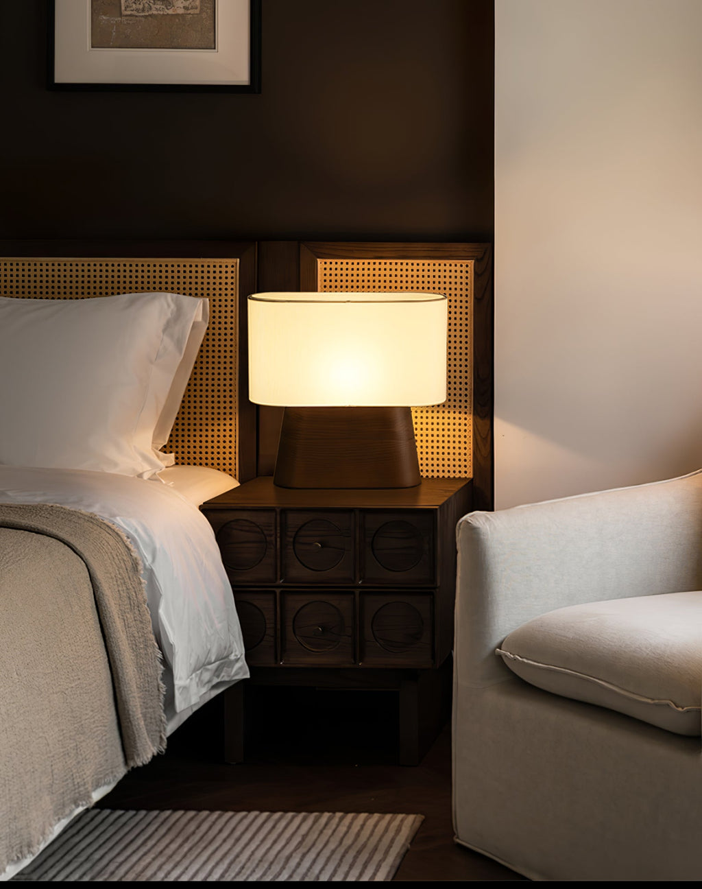 Habitat Wood and Fabric Table Lamp - product view 18