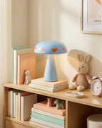 Harela Heart-Print Rechargeable Mushroom Lamp — product, finish and specification view 2