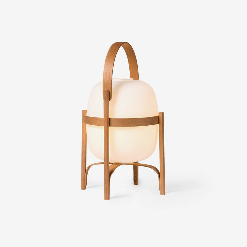 Haven Wood & Glass Plug-In Lantern Lamp — product view