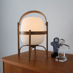 Haven Wood & Glass Plug-In Lantern Lamp — product, finish and specification view 5