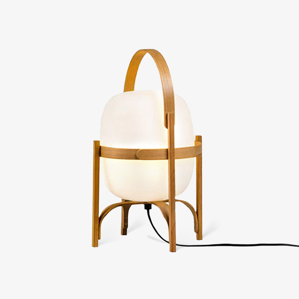Haven Wood & Glass Plug-In Lantern Lamp — product, finish and specification view 20