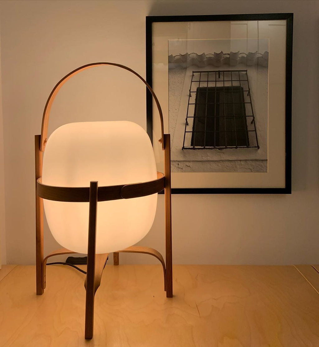 Haven Wood & Glass Plug-In Lantern Lamp — product, finish and specification view 39