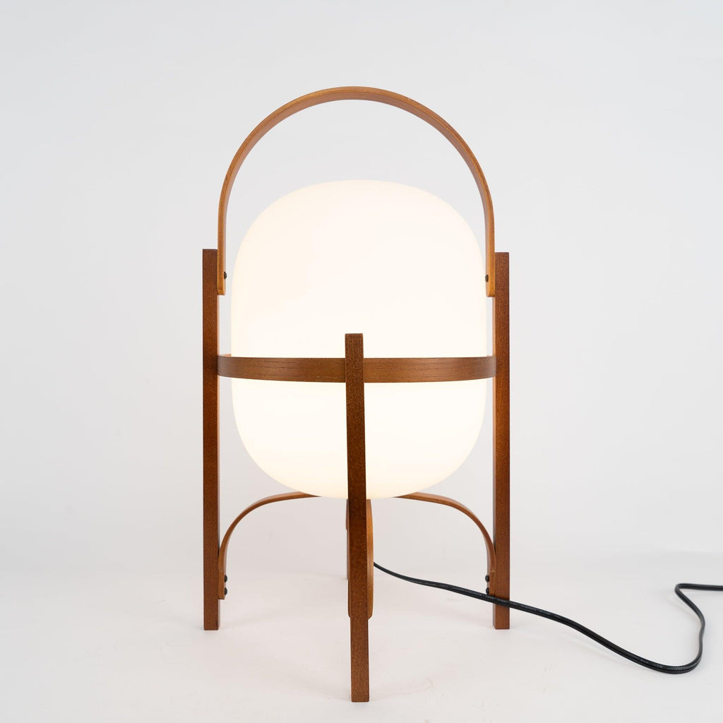Haven Wood & Glass Plug-In Lantern Lamp — product, finish and specification view 40