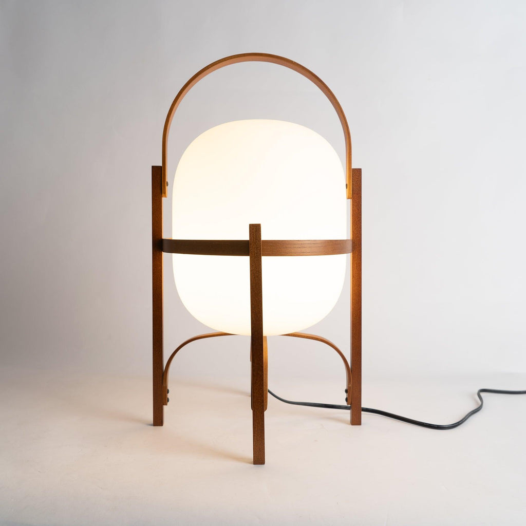 Haven Wood & Glass Plug-In Lantern Lamp — product, finish and specification view 41