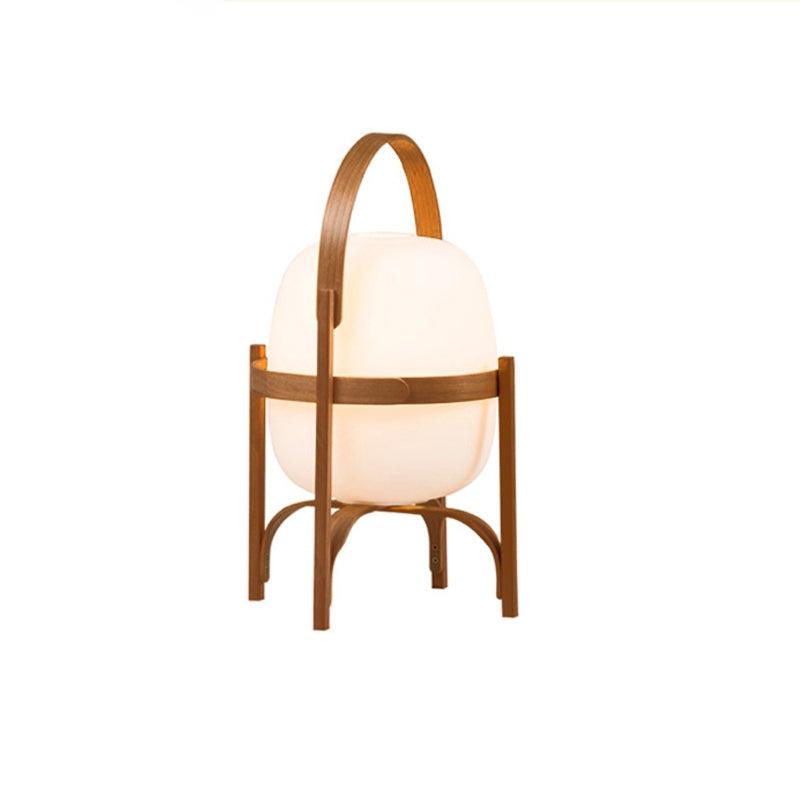 Haven Wood & Glass Plug-In Lantern Lamp — product, finish and specification view 48