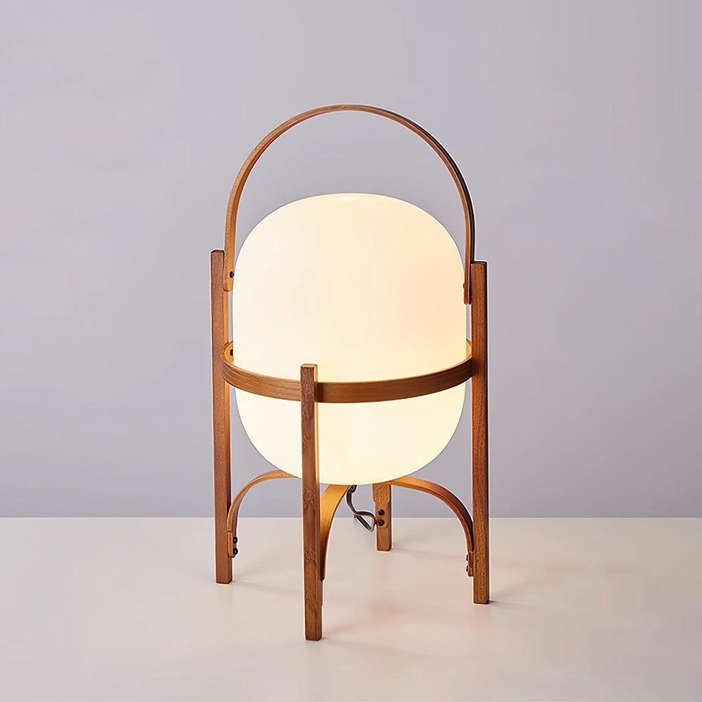 Haven Wood & Glass Plug-In Lantern Lamp — product, finish and specification view 50