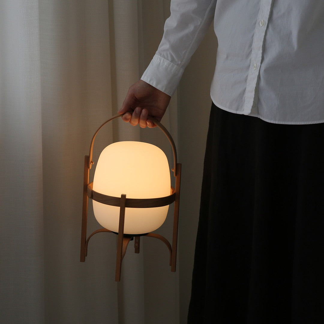 Haven Wood & Glass Plug-In Lantern Lamp — product, finish and specification view 52