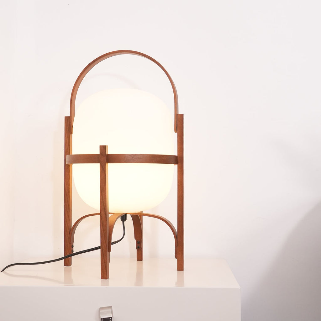 Haven Wood & Glass Plug-In Lantern Lamp — product, finish and specification view 72
