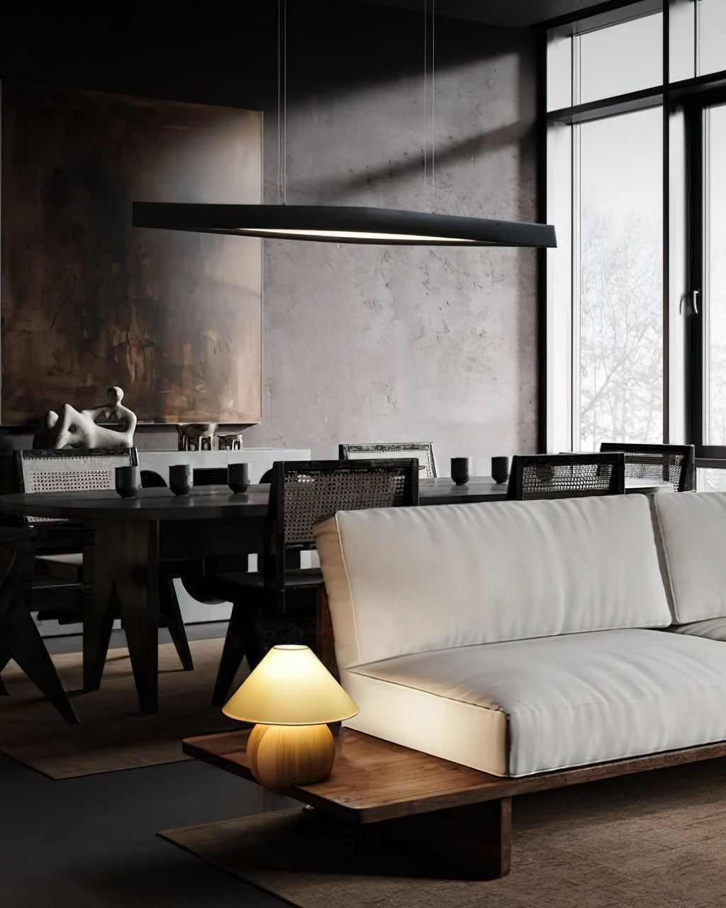 Horizon Linear Wood LED Pendant Light - product view 5