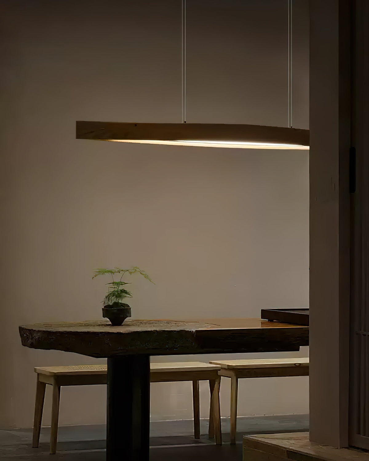 Horizon Linear Wood LED Pendant Light - product view 13