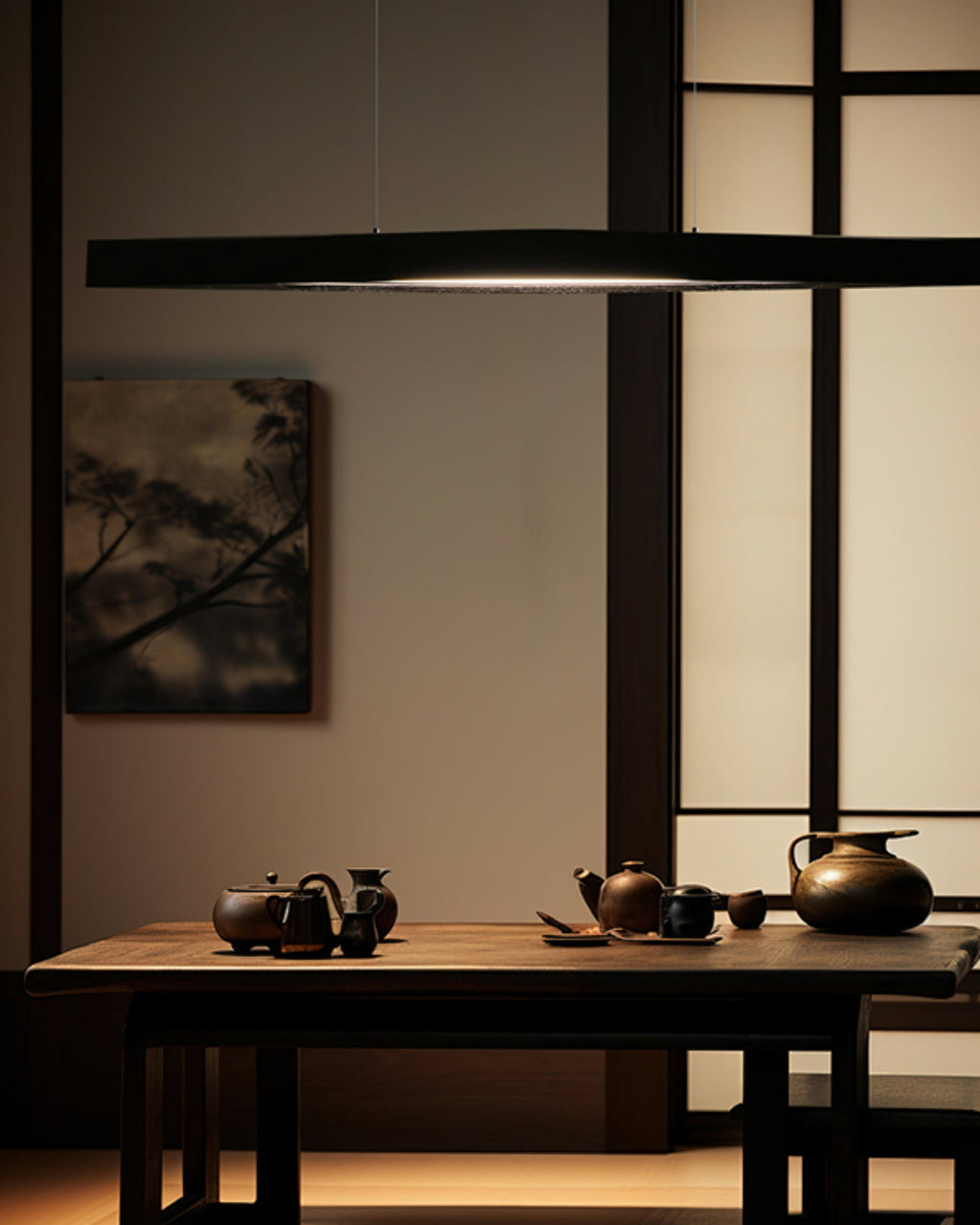 Horizon Linear Wood LED Pendant Light - product view 15
