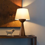 Hourglass Wood Table Lamp — product and interior detail 5