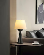 Hourglass Wood Table Lamp — product and interior detail 8