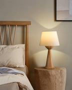Hourglass Wood Table Lamp — product and interior detail 9