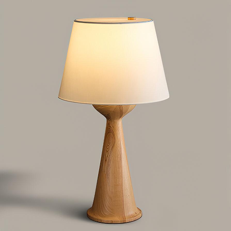 Hourglass Wood Table Lamp — product and interior detail 15
