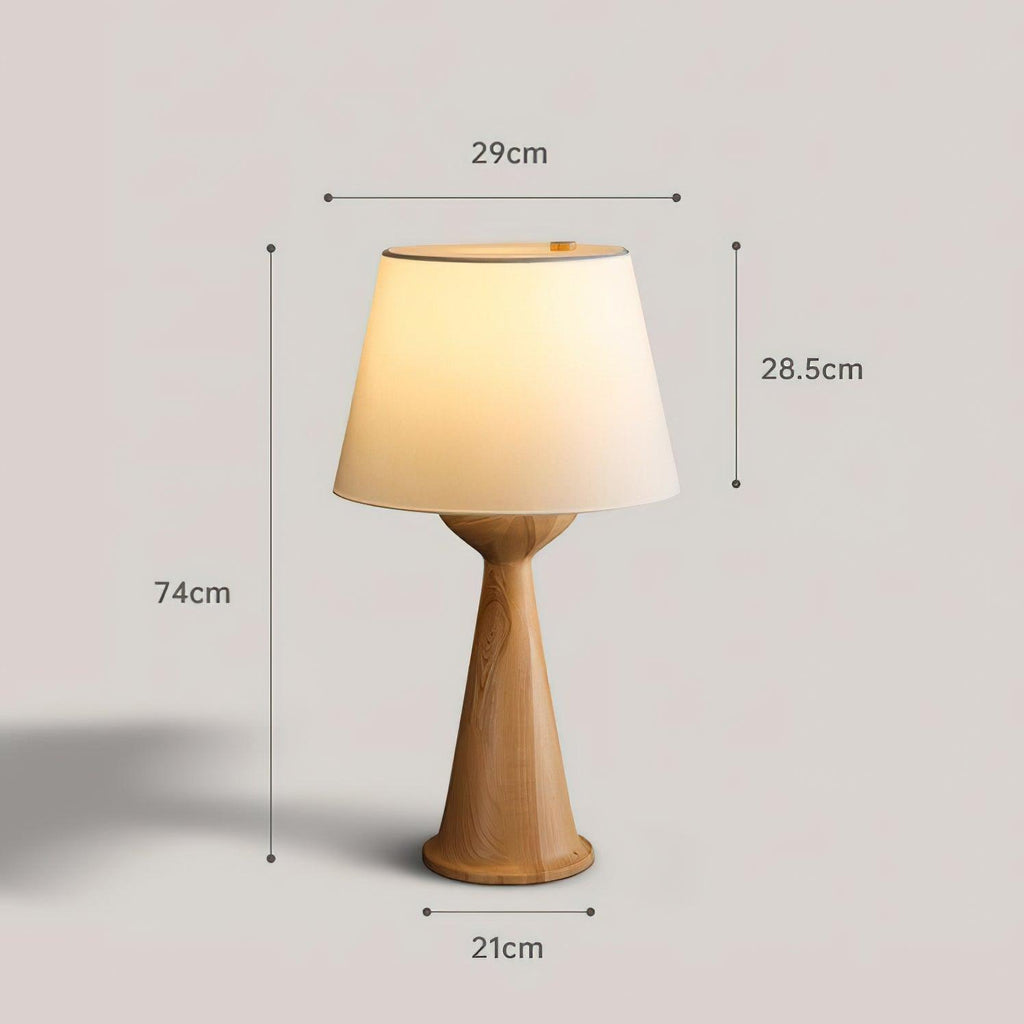 Hourglass Wood Table Lamp — product and interior detail 16