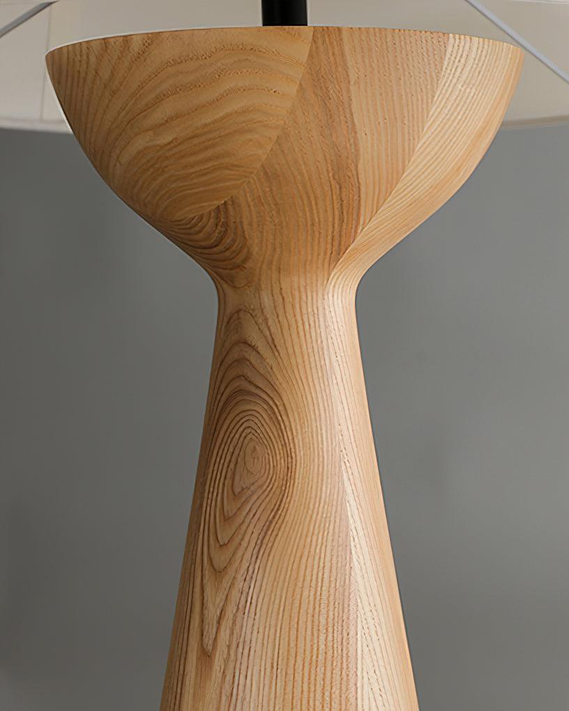 Hourglass Wood Table Lamp — product and interior detail 18