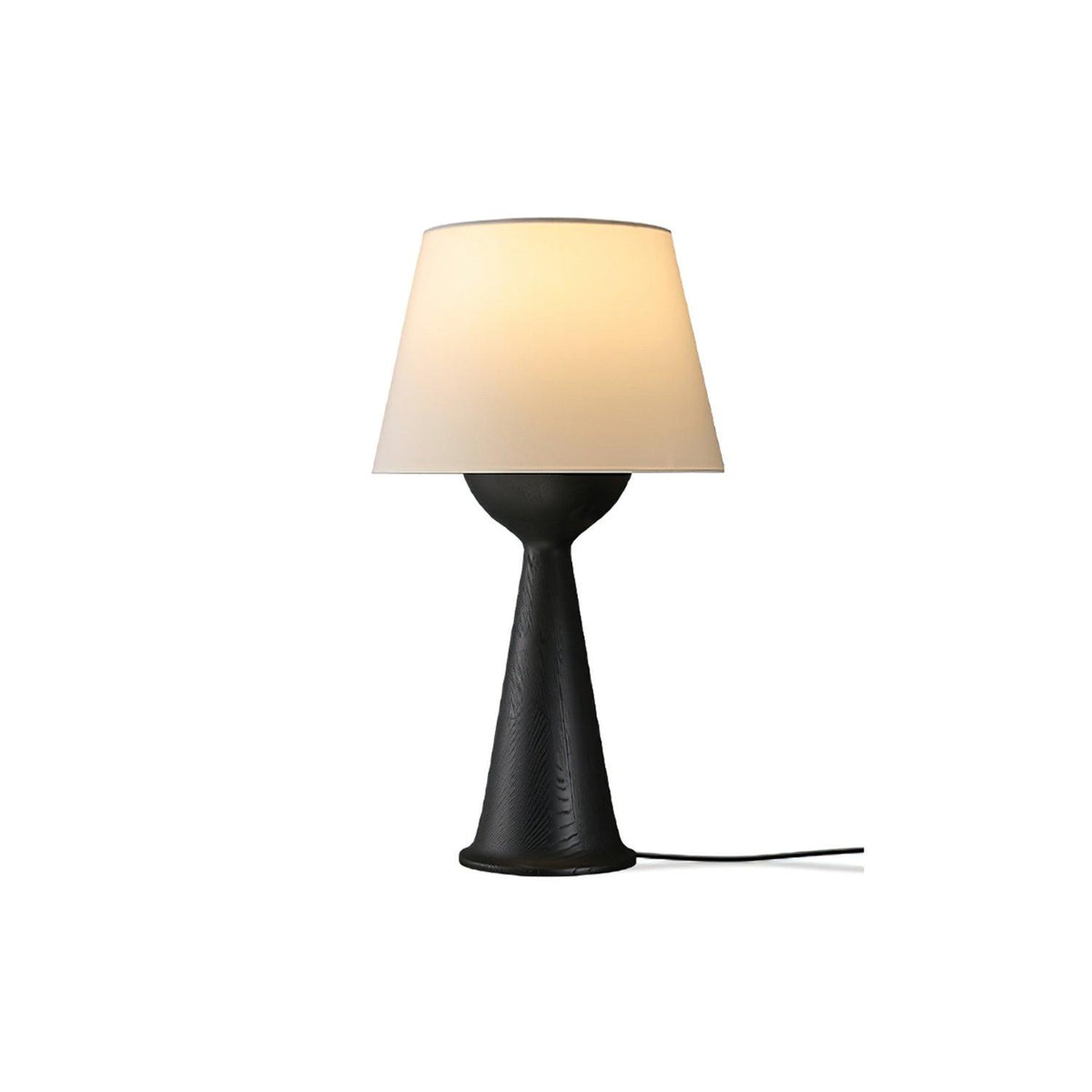 Hourglass Wood Table Lamp — product and interior detail 22