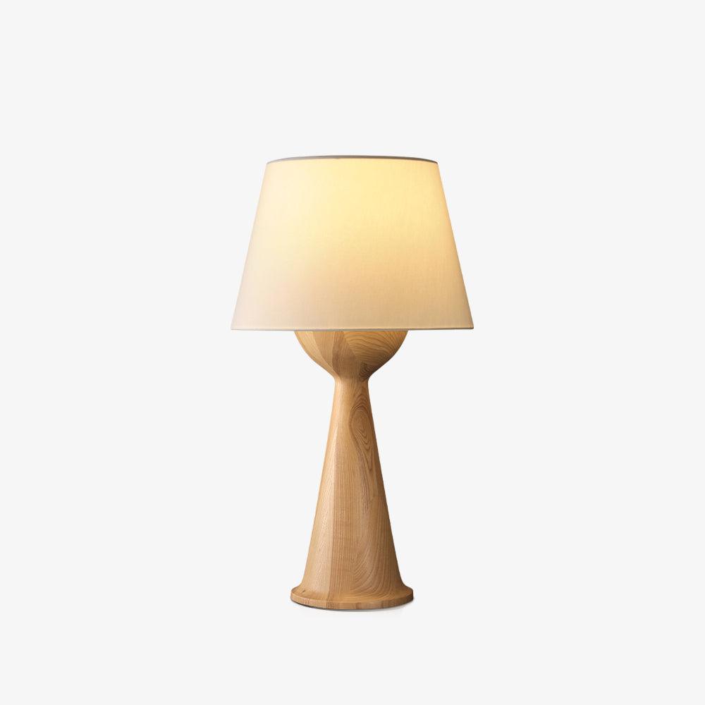 Hourglass Wood Table Lamp — product and interior detail 23
