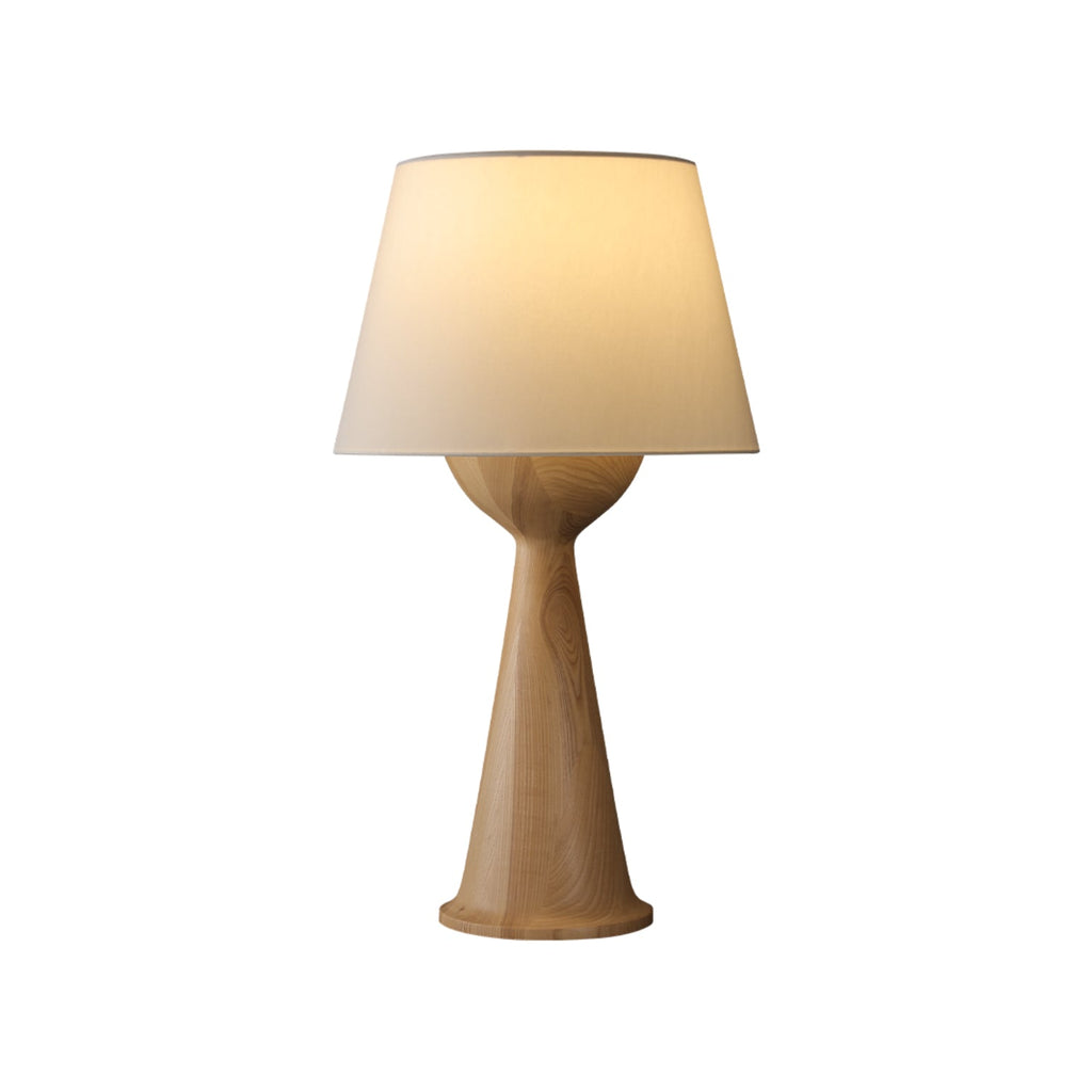 Hourglass Wood Table Lamp — product and interior detail 24
