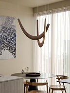 Interlace U-Shaped Wood LED Pendant Light - product view 2