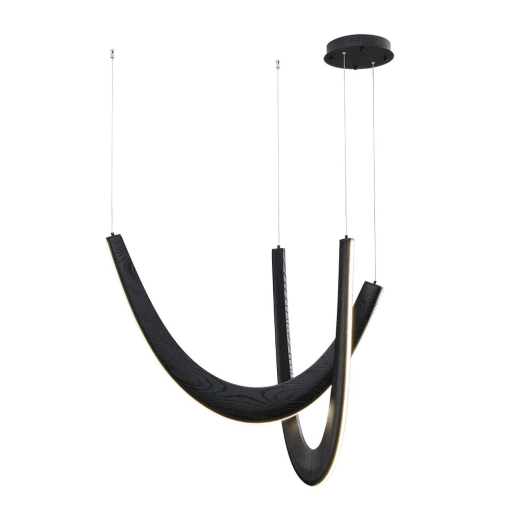 Interlace U-Shaped Wood LED Pendant Light - product view 8