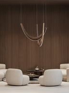 Interlace U-Shaped Wood LED Pendant Light - product view 12