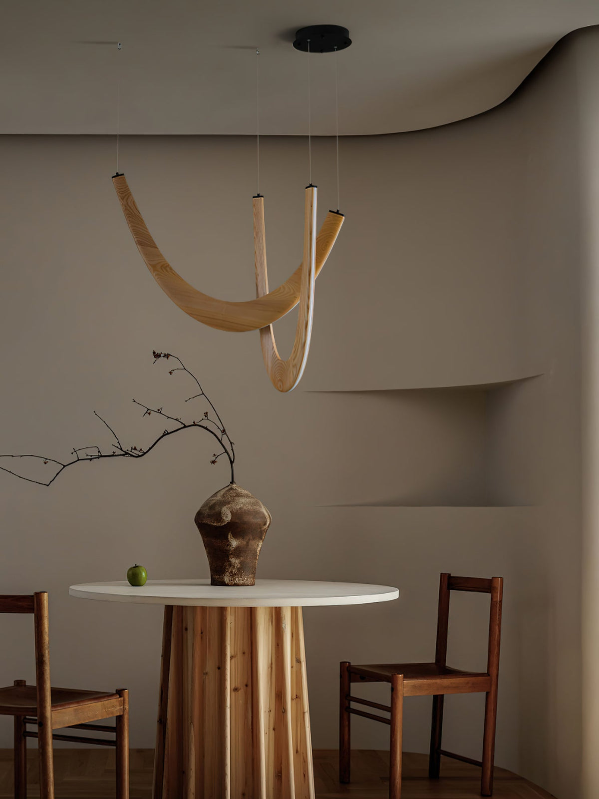 Interlace U-Shaped Wood LED Pendant Light - product view 20