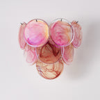 Ivara Glass Disc Wall Sconce — Pink