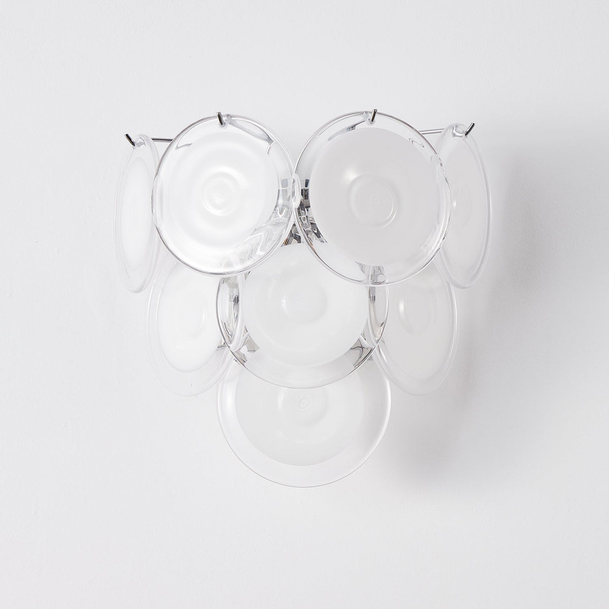 Ivara Glass Disc Wall Sconce — White