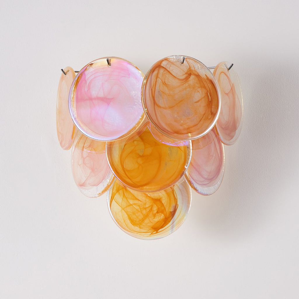 Ivara Glass Disc Wall Sconce — Orange