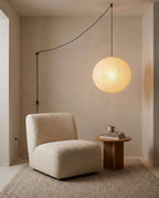 Japanese Paper Swag Plug-In Pendant – pendant light view 15