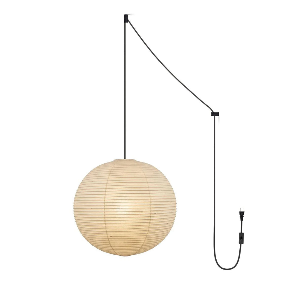 Japanese Paper Swag Plug-In Pendant – pendant light view 22