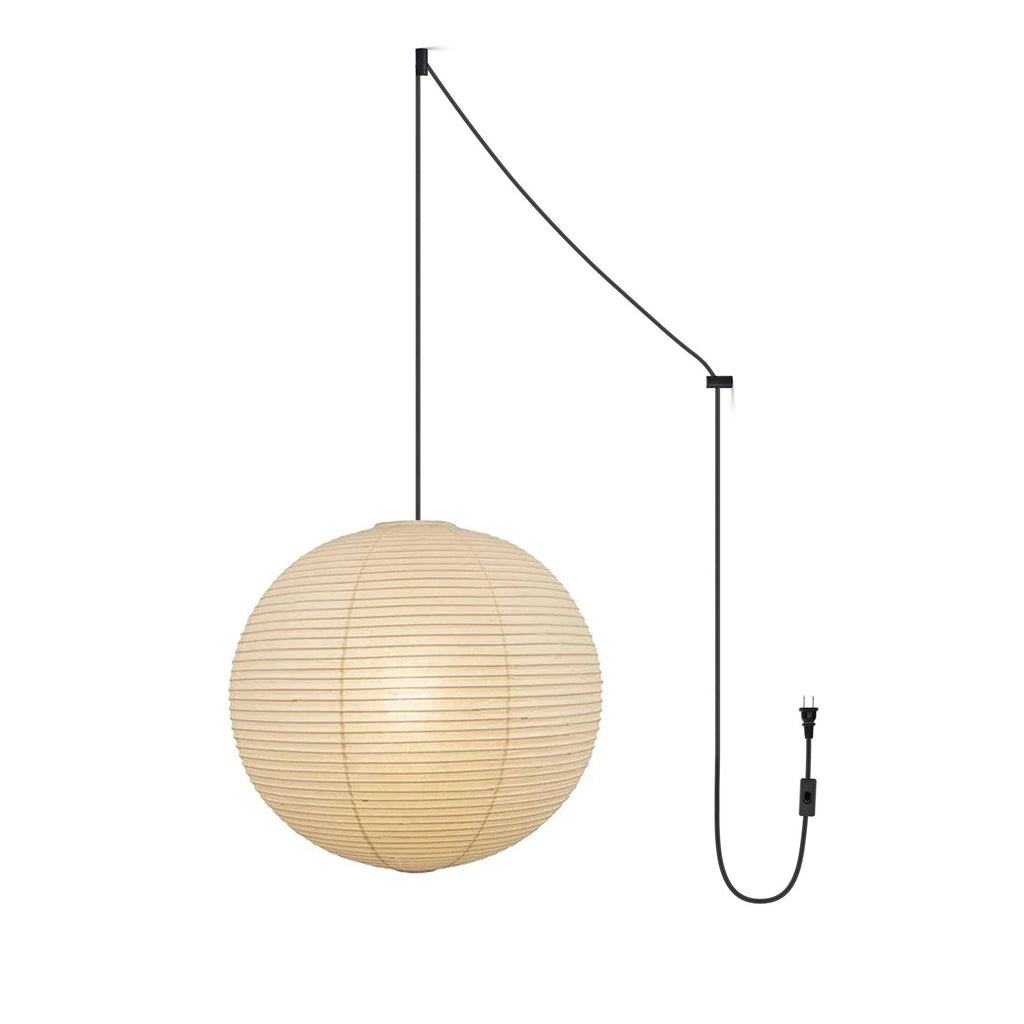 Japanese Paper Swag Plug-In Pendant – pendant light view 23