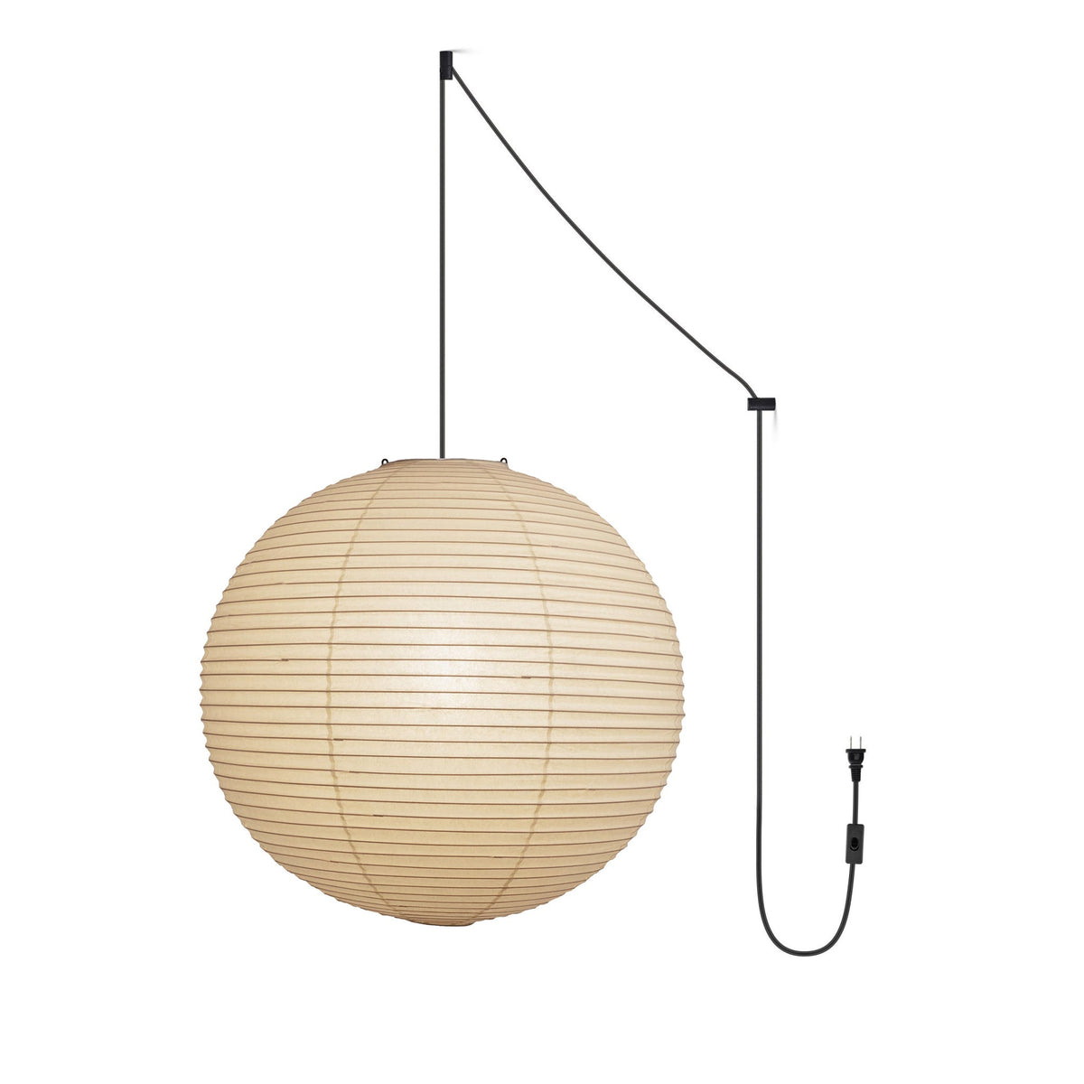 Japanese Paper Swag Plug-In Pendant – pendant light view 26