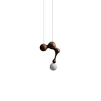 Jenna Sculptural Wood-Finish Globe Pendant Light - product view 28