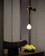 Jenna Sculptural Wood-Finish Globe Pendant Light - product view 42
