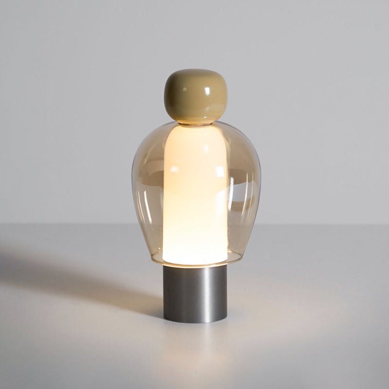 Jovia Smoked Glass Rechargeable Lamp — finish, form and interior detail 66