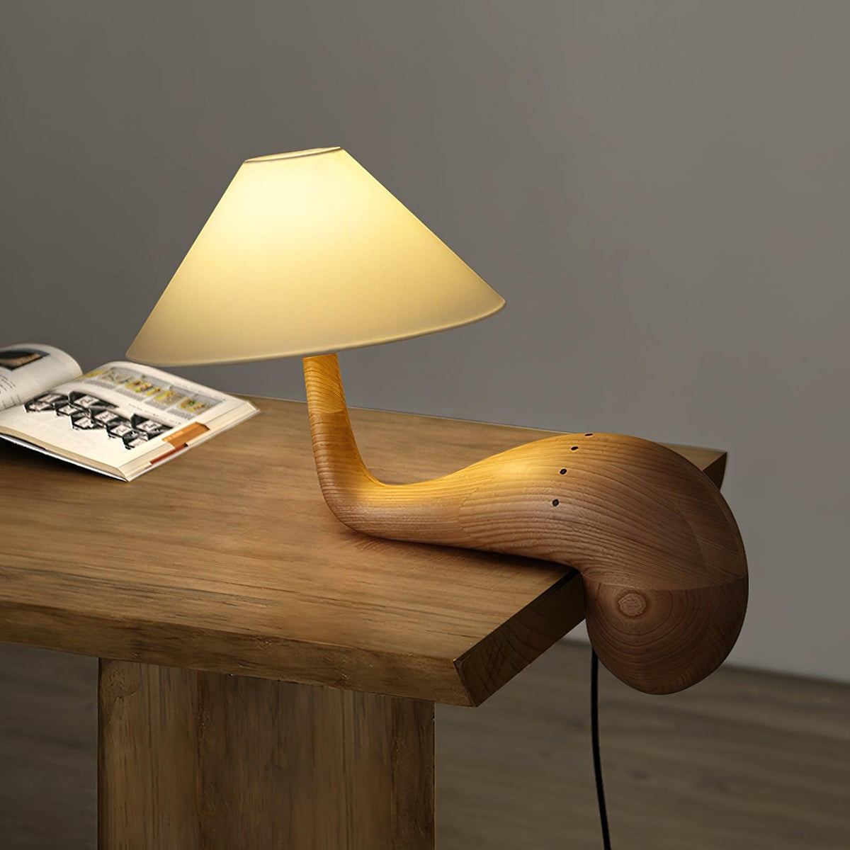 Kakuda Pine Desk Lamp — product and interior detail 2