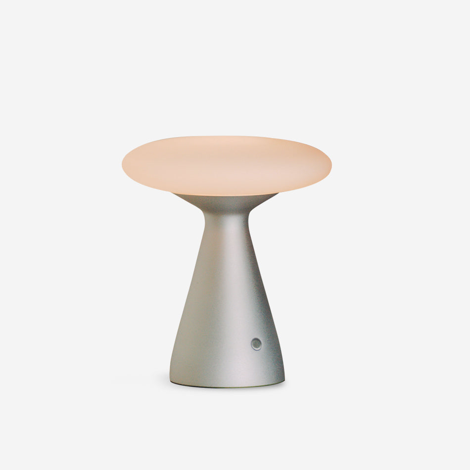 Kaven Nickel Glass USB Table Lamp — product view